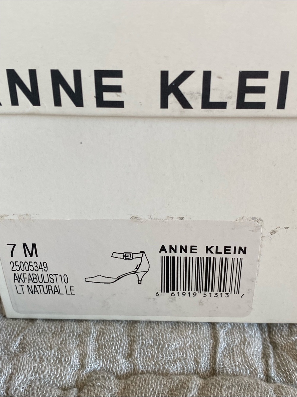 Anne Klein leather tan beige kitten heel pumps women’s size 7 NEW - Picture 7 of 7